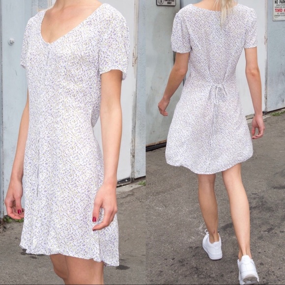 brandy melville lara blue floral dress